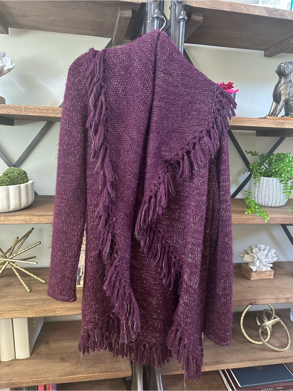 Love Shack Fancy Tassel Baby Alpaca Shawl Sweater